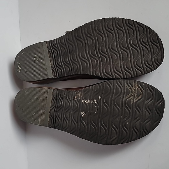 Studio du Monde Cameron 7.5 clogs brown double strap leather upper wood heel - Picture 6 of 9